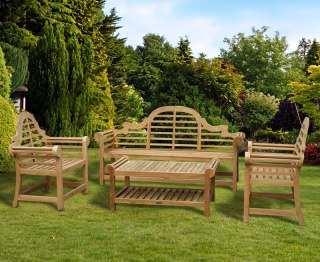 Lutyens-Style 6 Seater Teak Garden Furniture Set