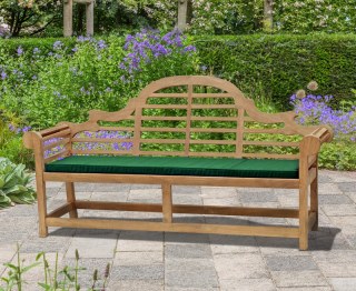 Lutyens-Style Teak High Back Garden Bench - 1.95m