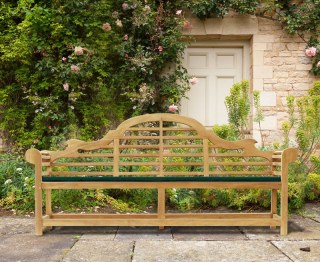 Lutyens-Style Teak Garden Bench - 2.25m by Jati