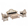 Lutyens-Style Teak Furniture Set Chinoiserie Style
