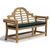 Ornate Lutyens-Style Outdoor Bench with Cushion