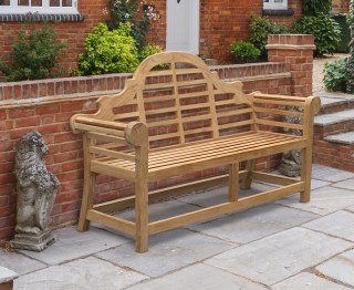 High Back Lutyens-Style Garden Bench