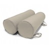 Taupe Pair of Garden Bolster Cushions