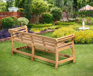 Lutyens-Style Teak Low Back Garden Bench - 2.25m