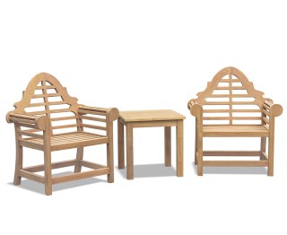 Lutyens-Style Teak 2 Seater Garden Set