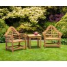 Lutyens-Style Teak 2 Seater Garden Set