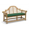 Lutyens-Style 2 Seater Bench Cushion - Green