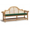 Lutyens-Style 4 Seater Bench Cushion - Green