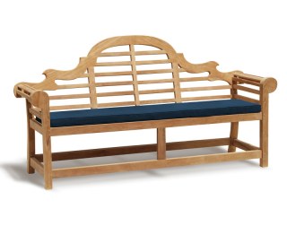 Lutyens-Style 4 Seater Bench Cushion - Blue
