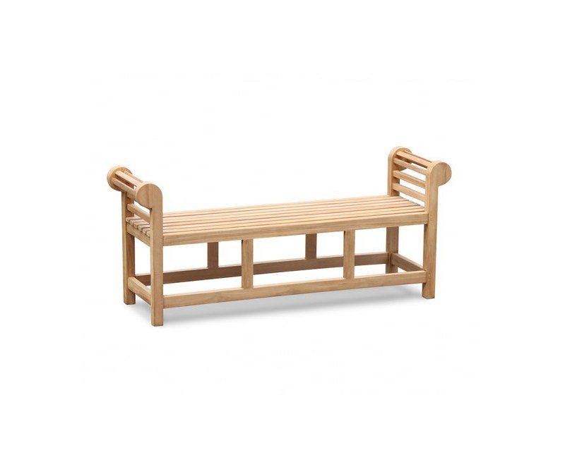 Lutyens-Style Teak Backless Garden Bench – 1.65m Lutyens-Style Teak Backless Garden Bench – 1.65m