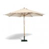 Octagonal 3m Wooden Parasol with Pulley - Natural